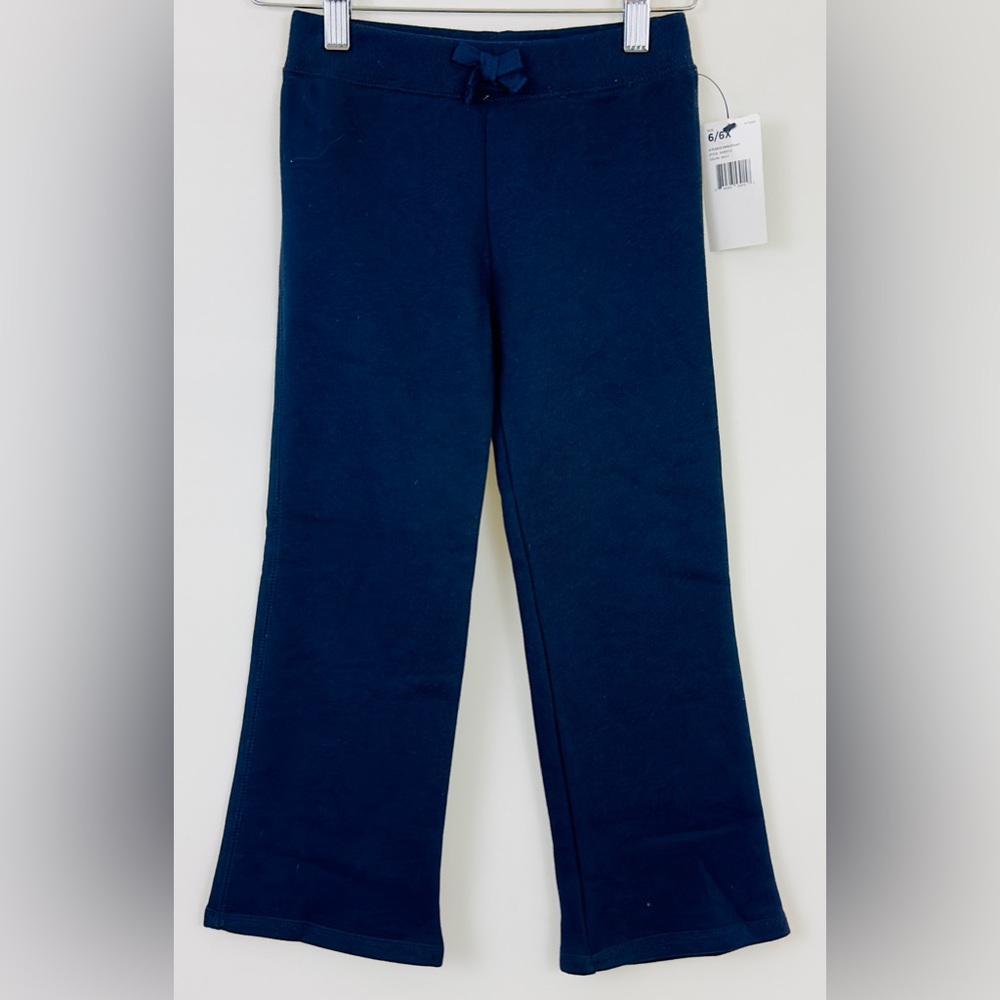 French Toast (SET OF 2) Girls' 6/6X Navy Blue Fleece Straight Leg  Sweatpant NWT